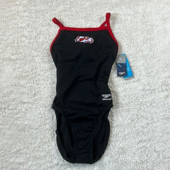 Speedo Endurance solid flyback training one piece swimsuit, 819016 4/30, NWT - Picture 1 of 9